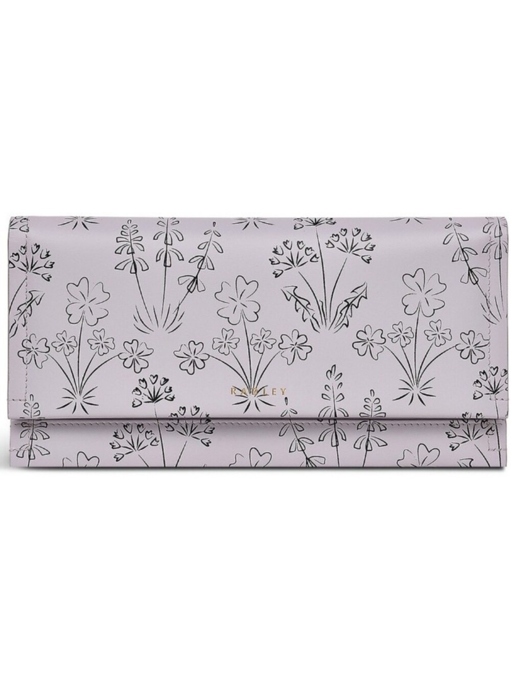 Radley London Wild Flowers Flap Over Wallet - Thistle. NWT MSRP $128